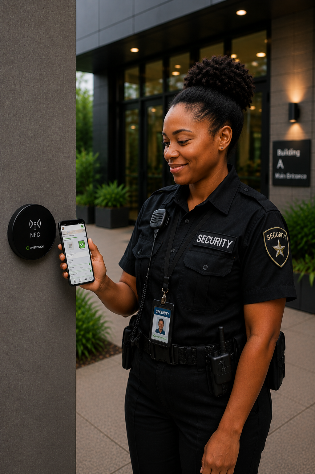 Example of employee using Ontouch app