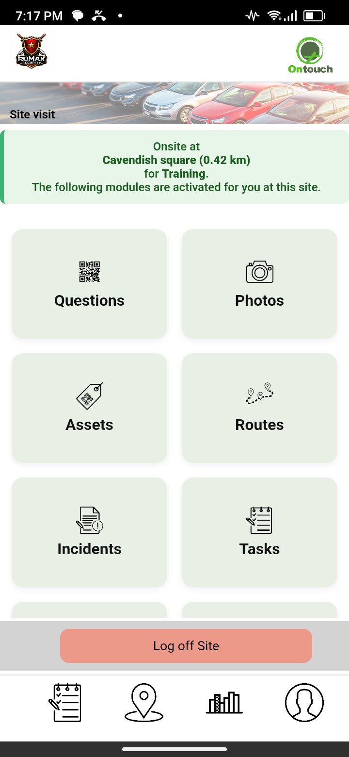 Ontouch question set app screenshot