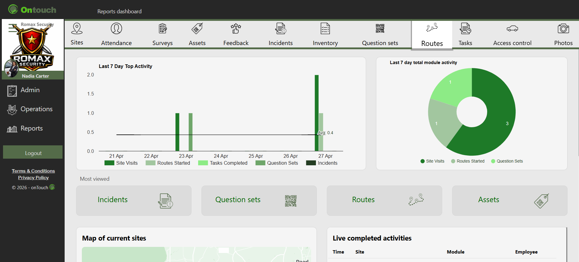 Ontouch website screenshot